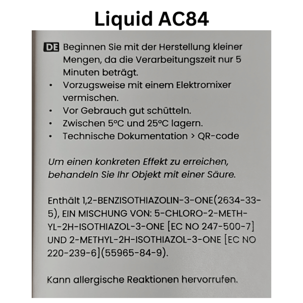 Jesmonite AC84 – 250ml Liquid und 1250g Base - Set klein